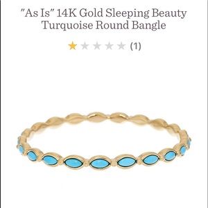 14kt turquoise round bangle